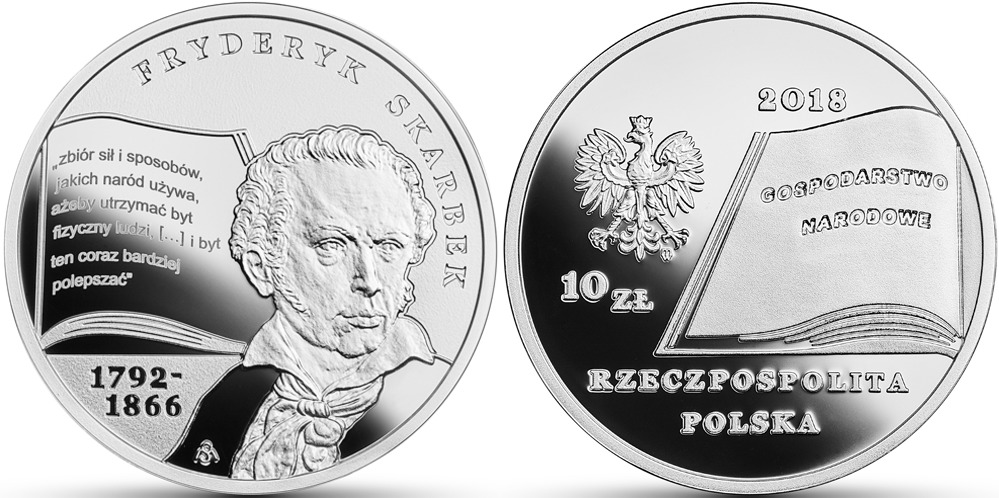 Польша выпустила памятную монету в честь Фридерика Флориана Скарбека