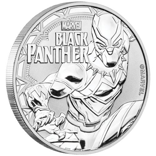 Perth Mint по эмитенту Тувалу выпустил монету, посвященную супергерою Черной Пантере
