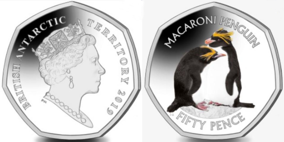 Pobjoy Mint посвятил свою очередную памятную монету паре золотоволосых пингвинов